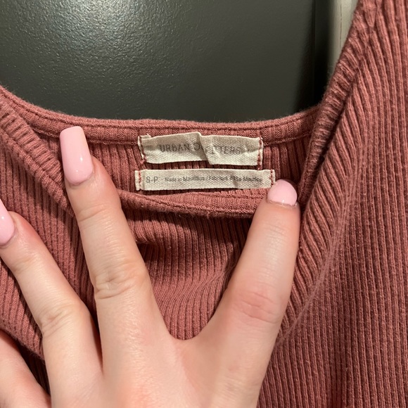 Urban Outfitters Square Neck dark peach/pink tank - size small - Picture 2 of 2